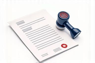 Icona di un timbro doganale e documenti ufficiali.